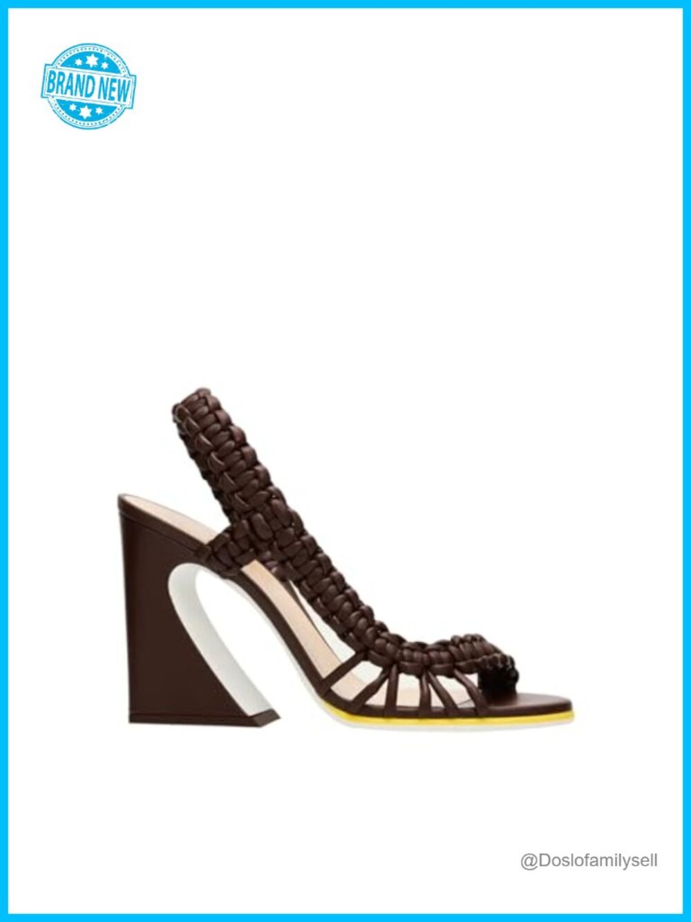 Women's Braided Slingback Sandals Open Toe Chunky Block Heel Summer Heels